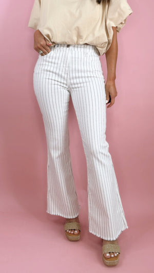 Liverpool Black and White Stripe Hannah Flare