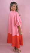 CROSBY Taryn Coat in Pink Colorblock
