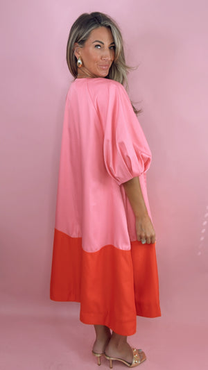 CROSBY Taryn Coat in Pink Colorblock