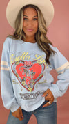 Daydreamer Loretta Lynn Light Blue Sweatshirt