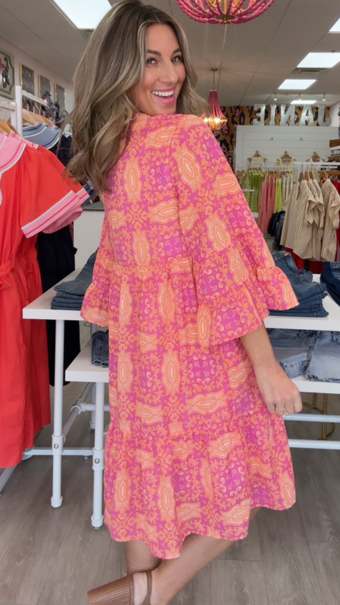 Uncle Frank Printed Tiered Dress