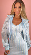 Karlie Floral Stripe Weekend Lightweight Jacket