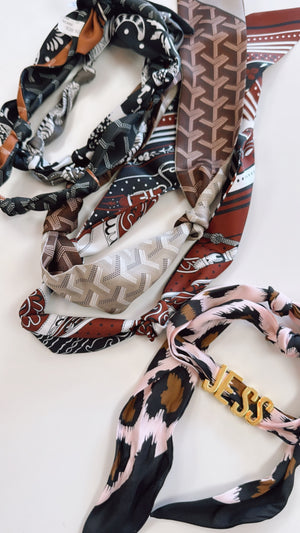 Customizable Black and Brown Neutral Scarves