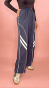 Navy Side Piping Track Pants