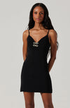 ASTR Alair Black Bow Sweater Dress