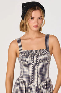 ASTR Black Gingham Temperance Dress