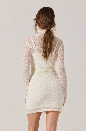 ASTR Ivory Kourtney Rhinestone Dress
