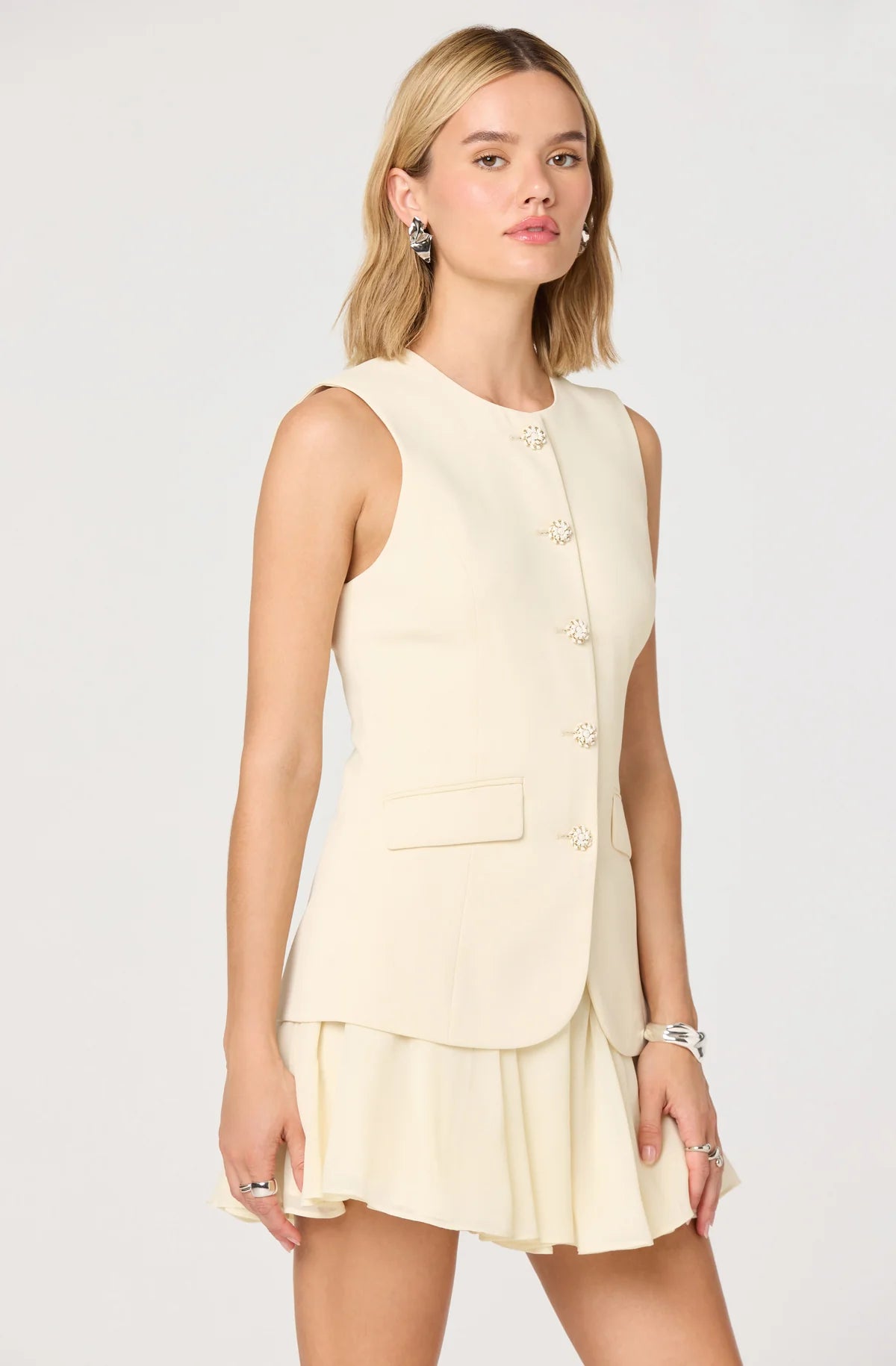 ASTR Cream Christen Dress