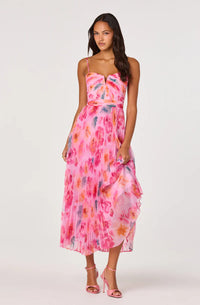 ASTR | Bayley Dress in Pink Multi Floral