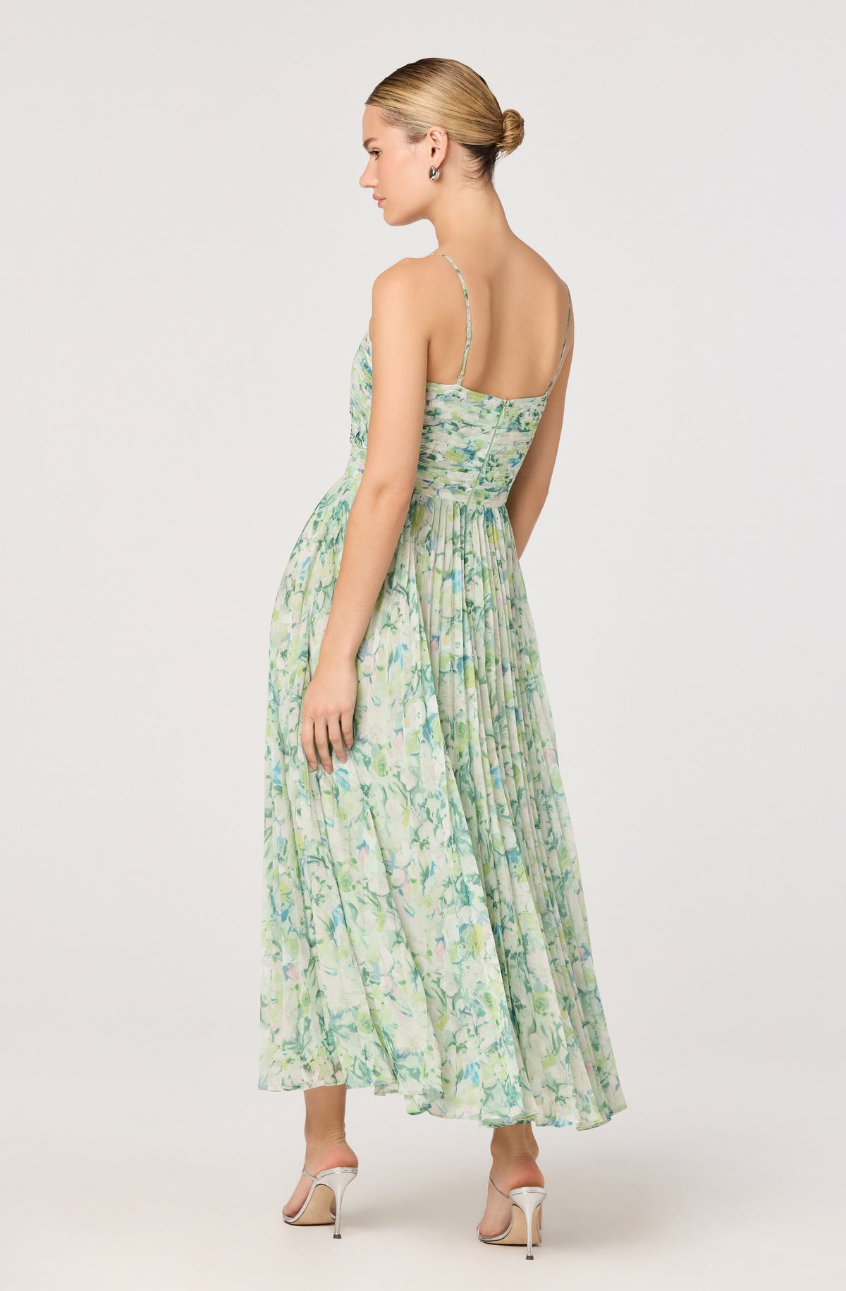 ASTR Green Floral Bayley Dress