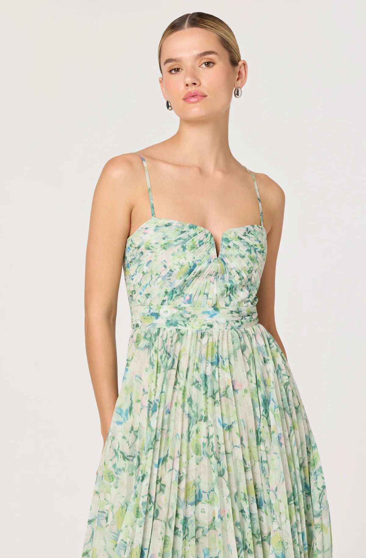 ASTR Green Floral Bayley Dress