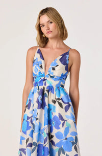 ASTR | Janna Floral Plunge Midi Dress