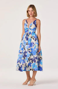 ASTR | Janna Floral Plunge Midi Dress