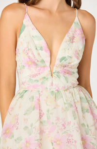 ASTR Pink Floral Janna Dress
