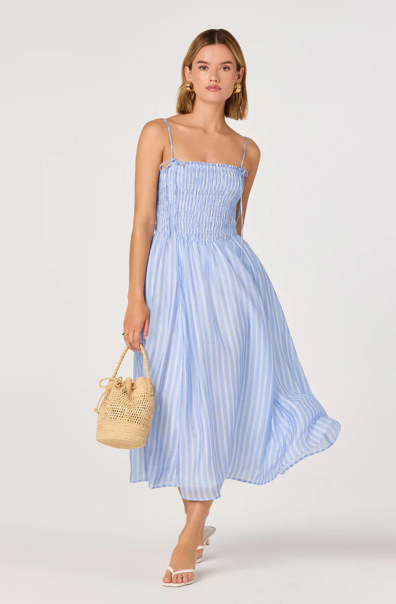 ASTR | Lahela Dress in Blue Stripe