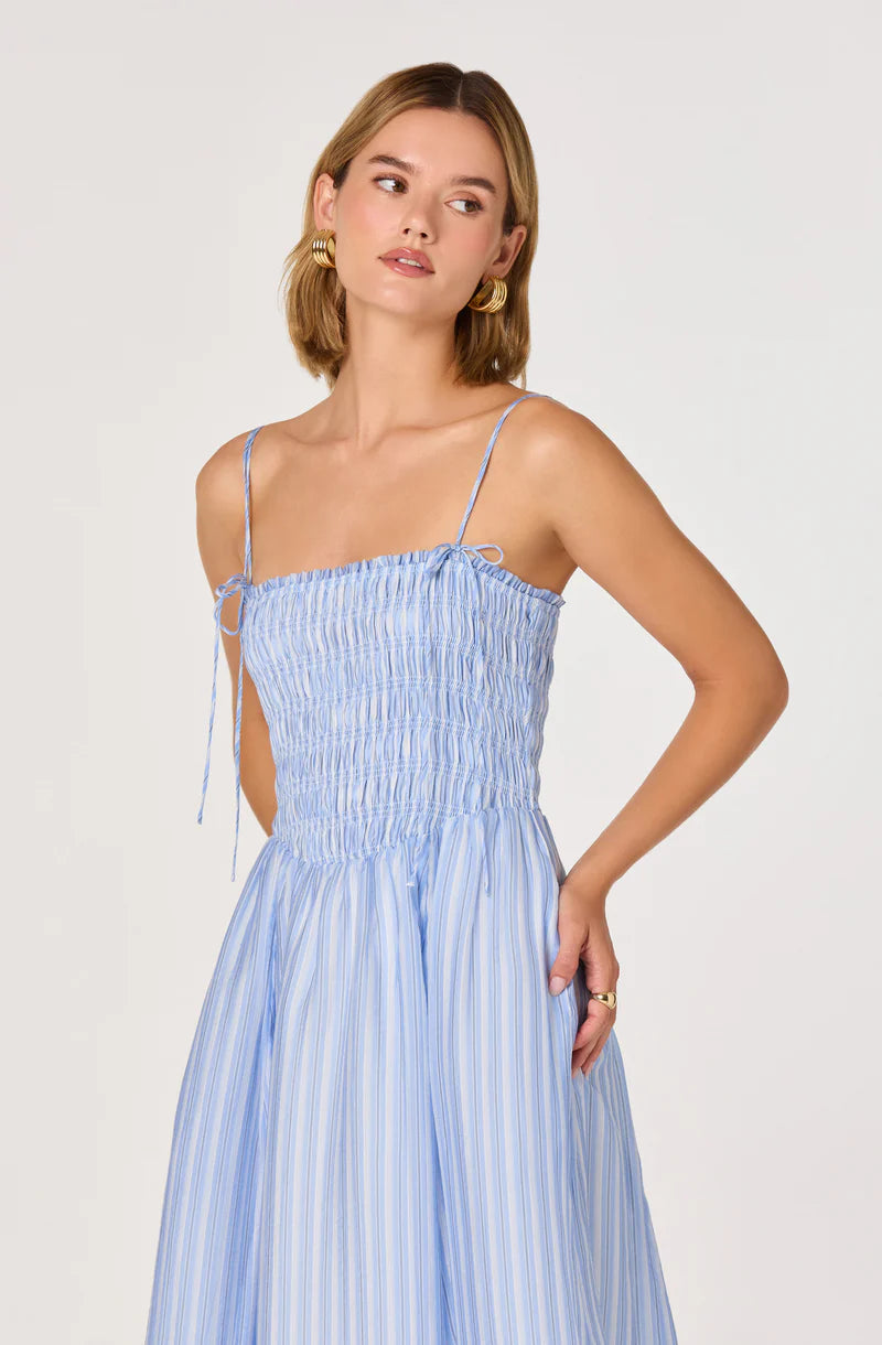 ASTR | Lahela Dress in Blue Stripe