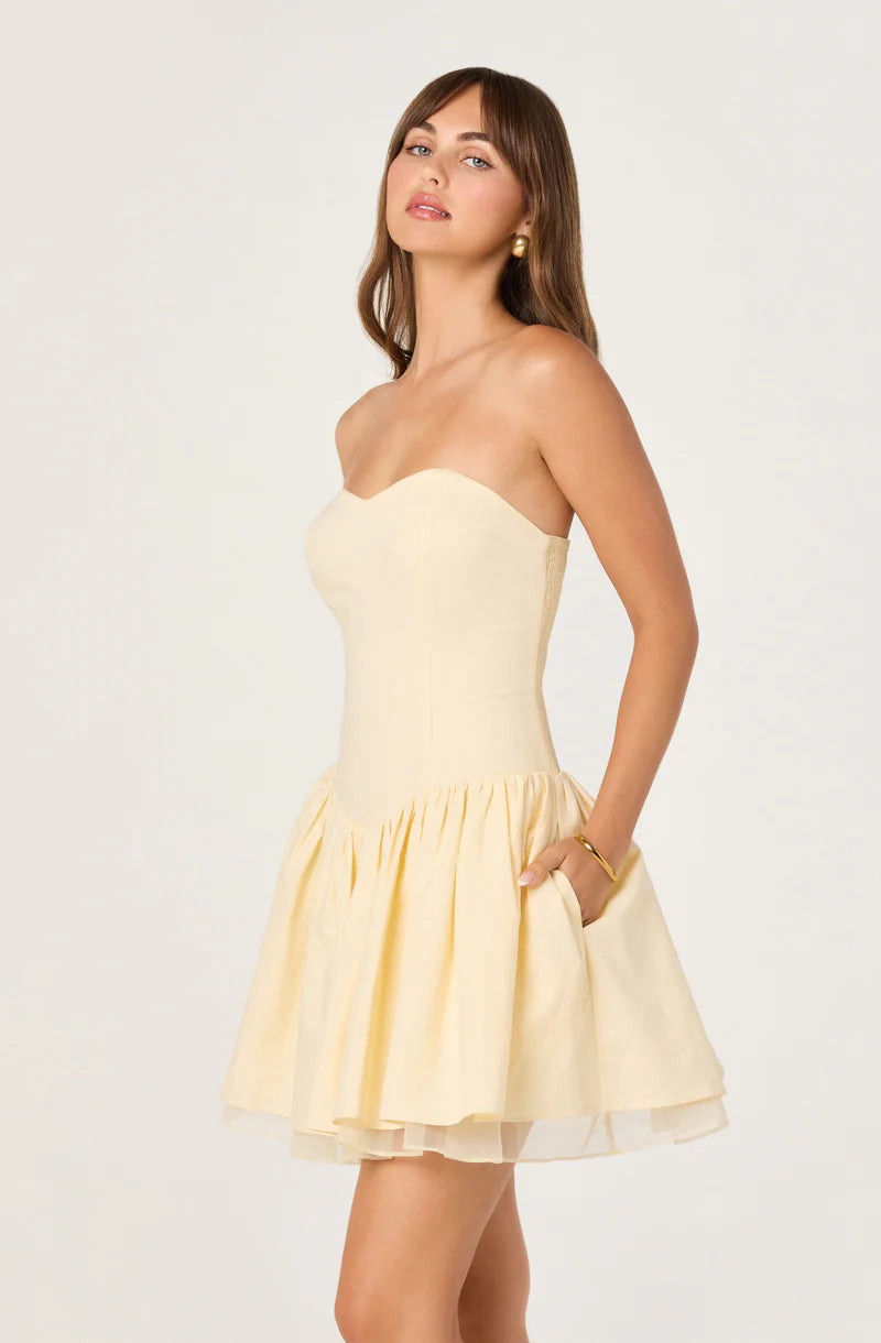 ASTR | Butter Yellow Bijou Dress