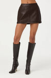 ASTR Dark Brown Kareen Pleather Mini Skirt