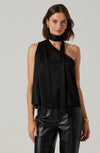 ASTR Black Partia Satin Top (1 LARGE)