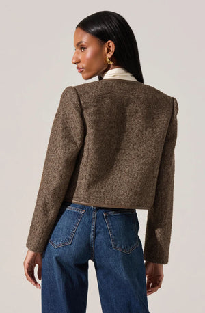 ASTR Chiara Faux Leather Trim Jacket