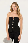 ASTR Black Anne Marie Strapless Top