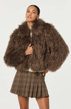 ASTR Brown Kamarath Faux Fur Jacket