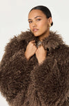 ASTR Brown Kamarath Faux Fur Jacket