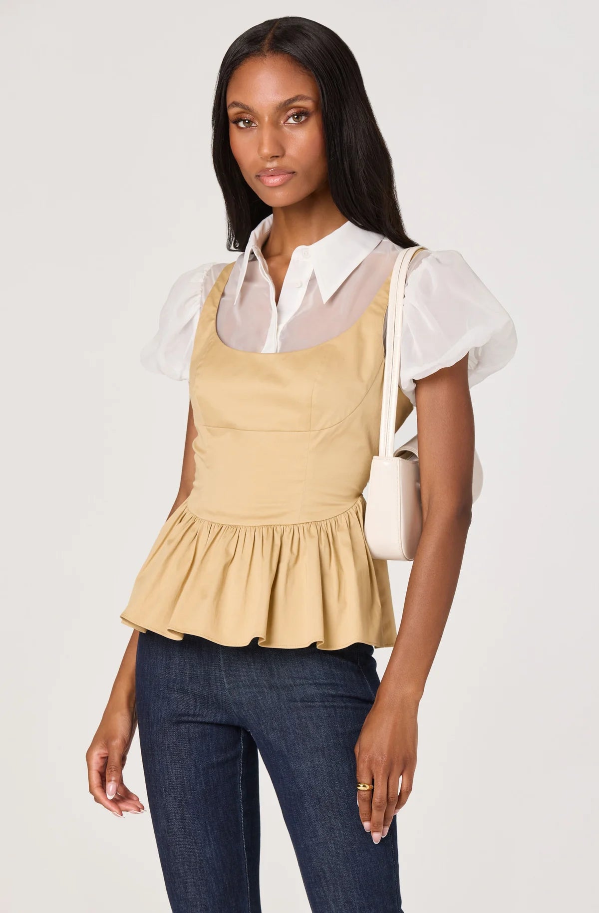 ASTR Khaki Carrington Top
