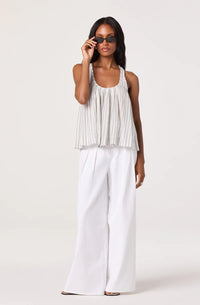 ASTR | White Blue Stripe Aggie Top