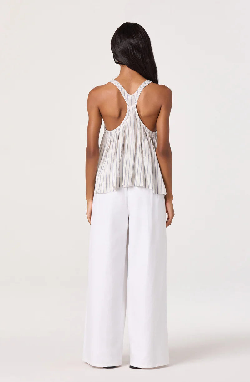 ASTR | White Blue Stripe Aggie Top