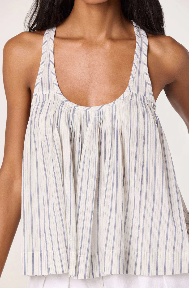 ASTR | White Blue Stripe Aggie Top