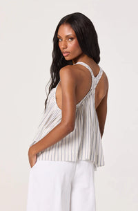 ASTR | White Blue Stripe Aggie Top
