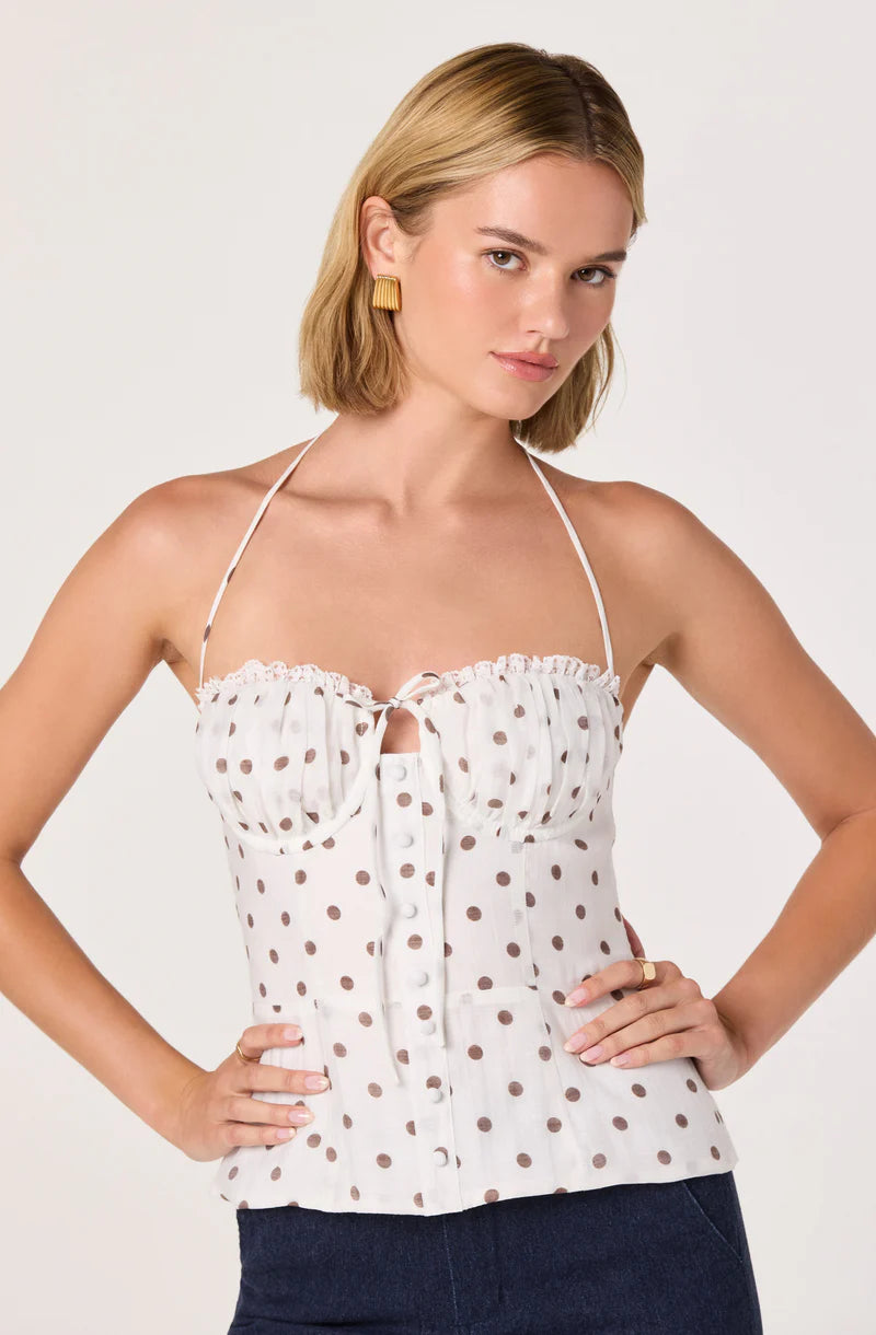 ASTR | Polka Dot Halter Top