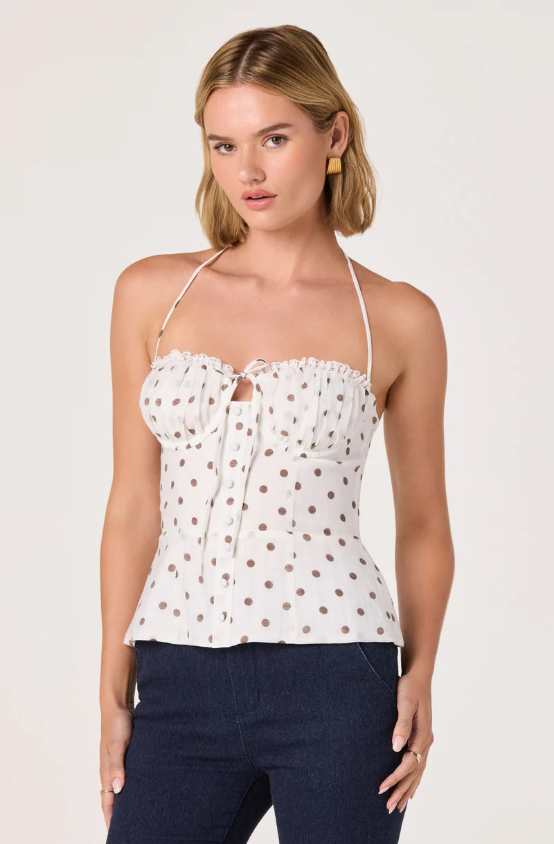 ASTR | Polka Dot Halter Top