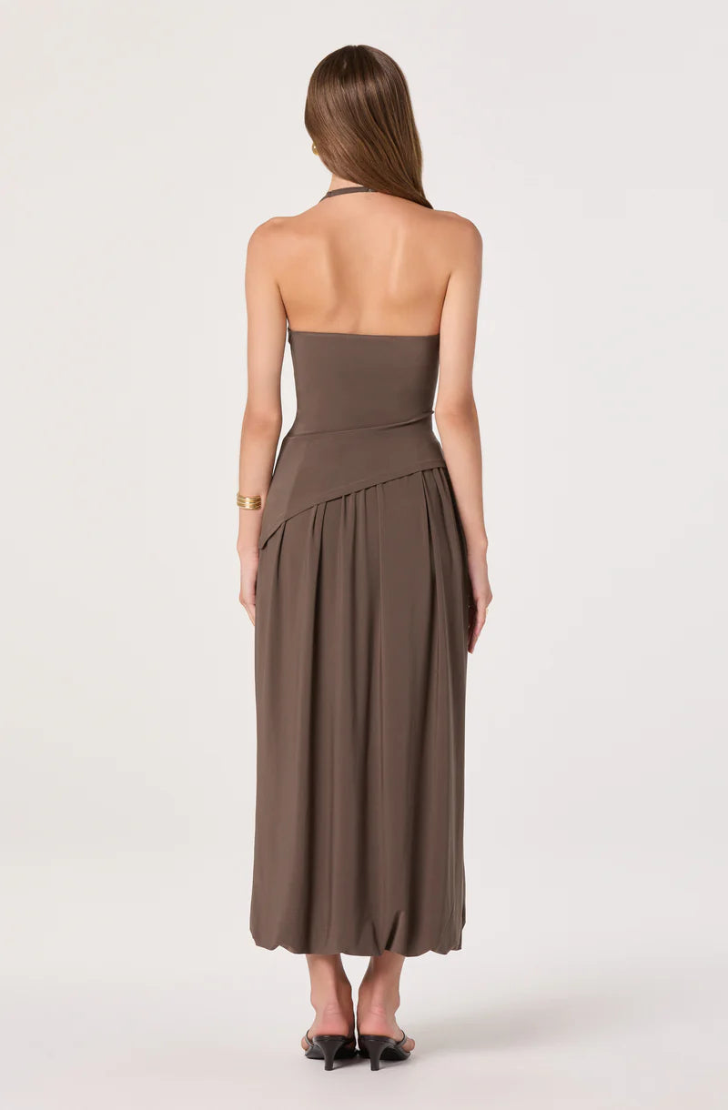 ASTR | Mushroom Savannah Ruched Halter Top