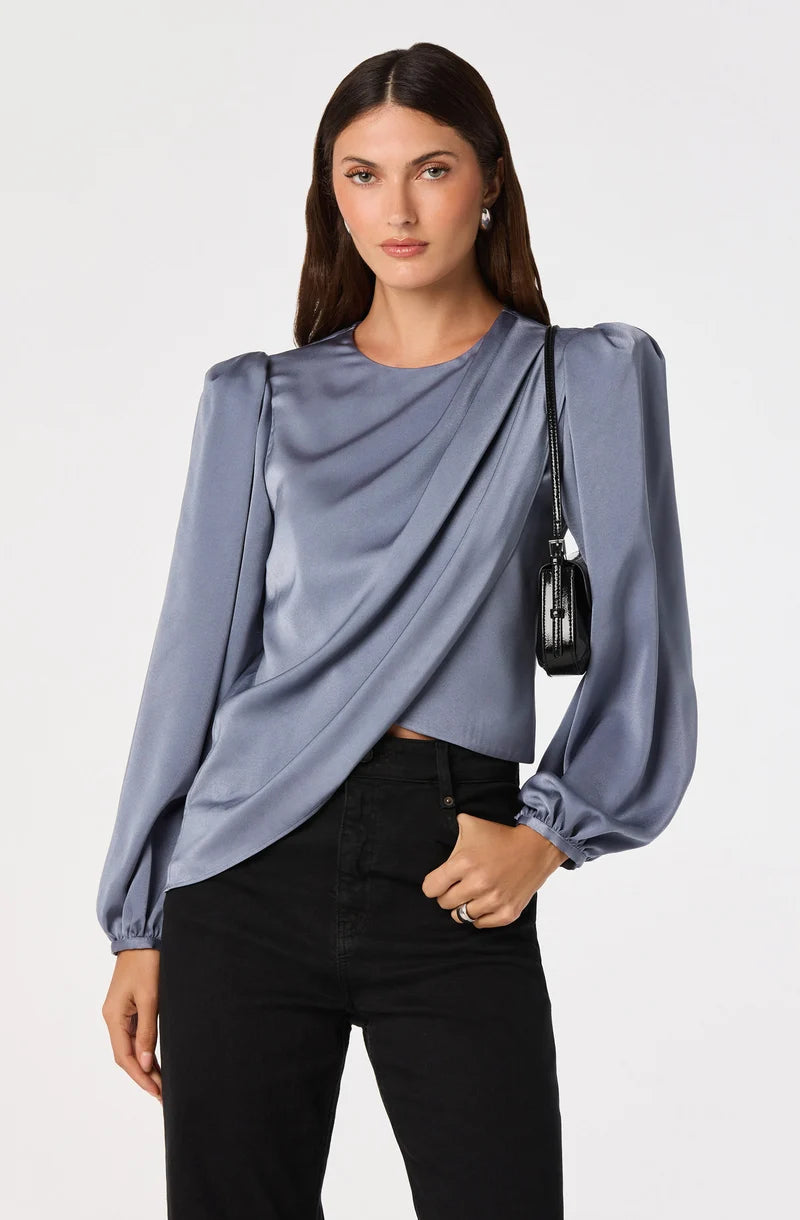 ASTR | Slate Blue Beatrice Top