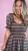 Nora Lee: Winter Tartan Adele Midi Dress