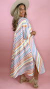 FRNCH Colombe Stripe Midi Dress