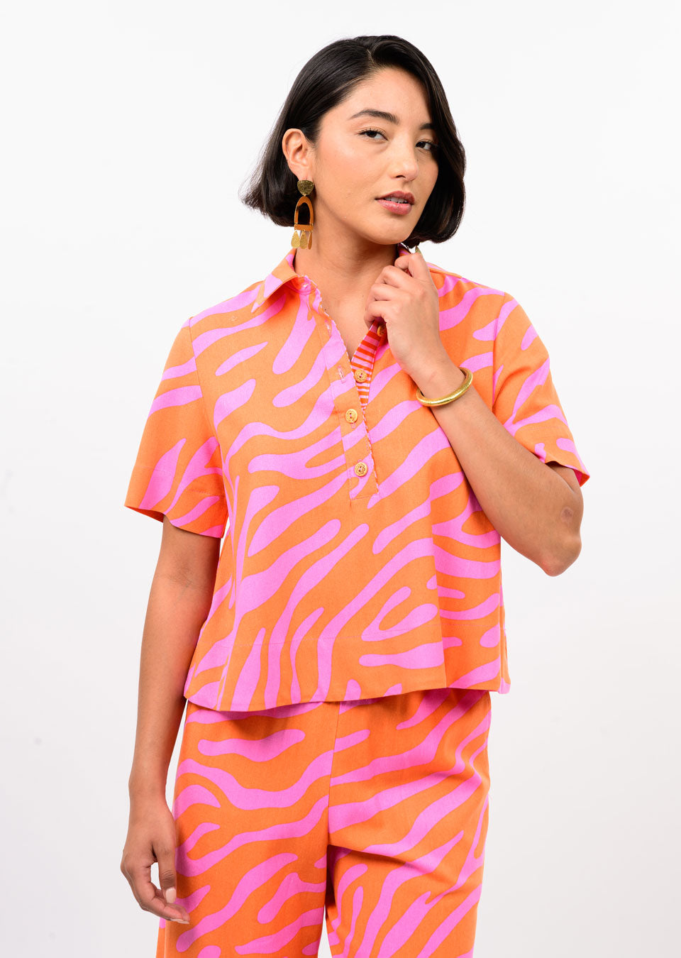 Ivy Jane | Tangerine Swing Popover Top