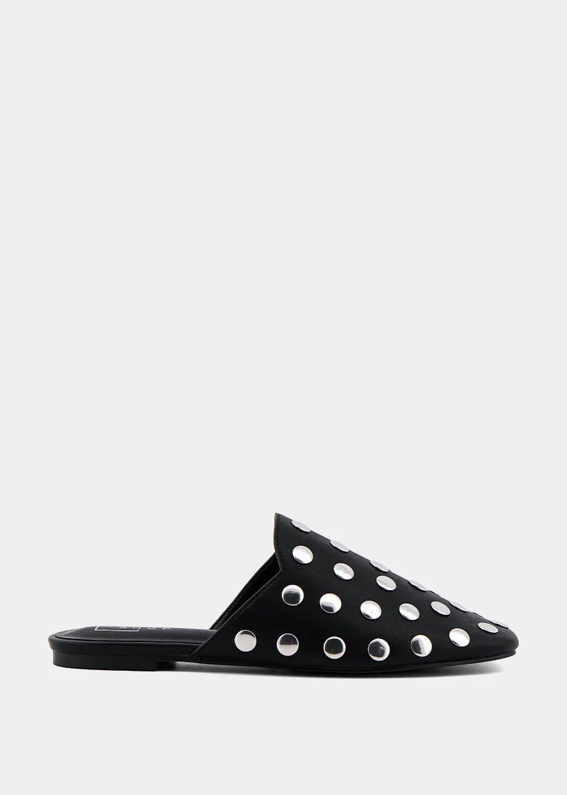 ShuShop | Aretha Studded Mule in Black