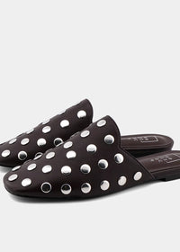 ShuShop | Aretha Studded Mule in Brown