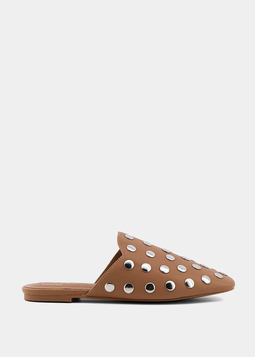 ShuShop | Aretha Studded Mule in Camel