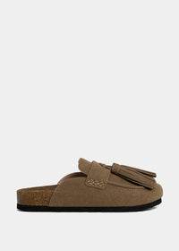 ShuShop Taupe Suede Ariana Slide