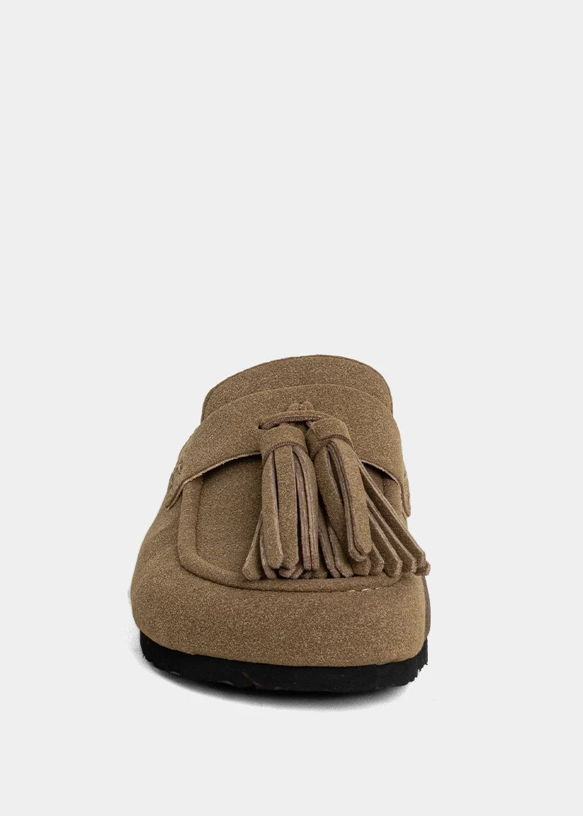 ShuShop Taupe Suede Ariana Slide