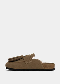 ShuShop Taupe Suede Ariana Slide