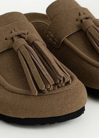 ShuShop Taupe Suede Ariana Slide