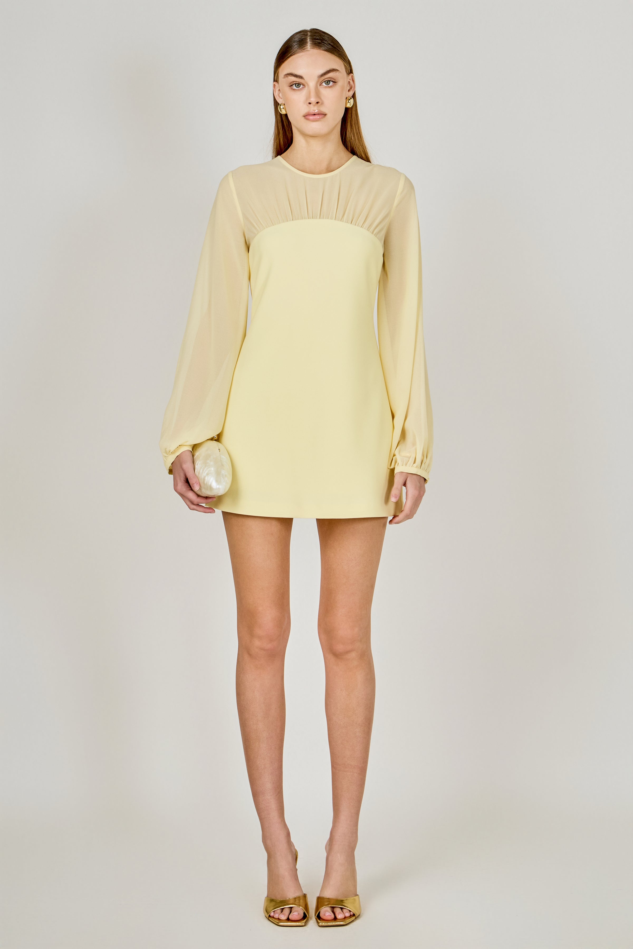 Endless Rose Butter Puff Sleeve Mini Dress