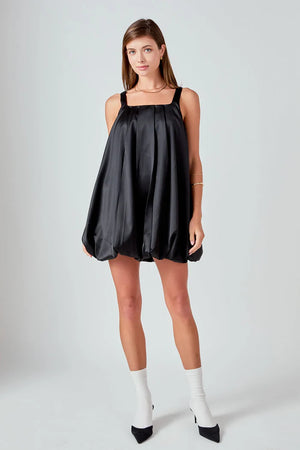 Endless Rose Black Sleeveless Bubble Mini Dress