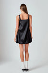 Endless Rose Black Sleeveless Bubble Mini Dress