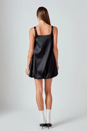 Endless Rose Black Sleeveless Bubble Mini Dress